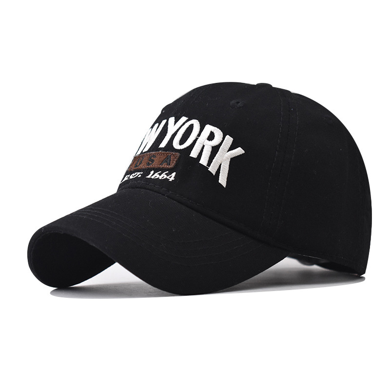 Algodón NUEVA YORK letra grande gorra de béisbol bordada para hombres y mujeres primavera, verano y otoño simple gorra a prueba de sol image 3