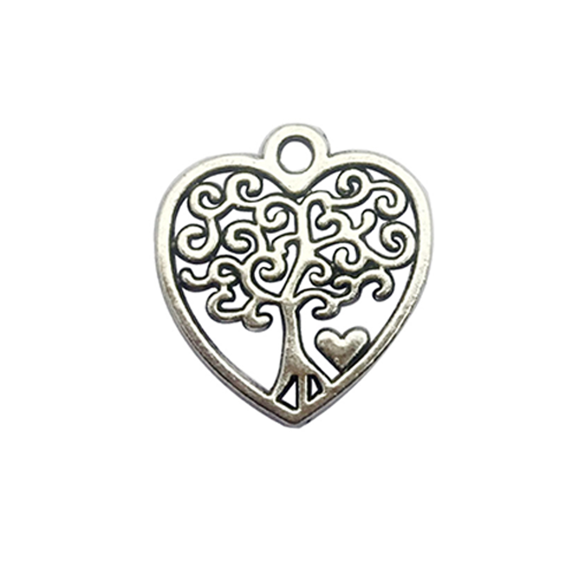 Colgante pequeño colgante de plata antigua 1 árbol de la vida colgante pulido accesorios hechos a mano con cuentas DIY accesorios de la joyería material