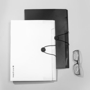 A4 folder office black and white organ bag 8 grid 12 grid large capacity file clip simple folder wholesale