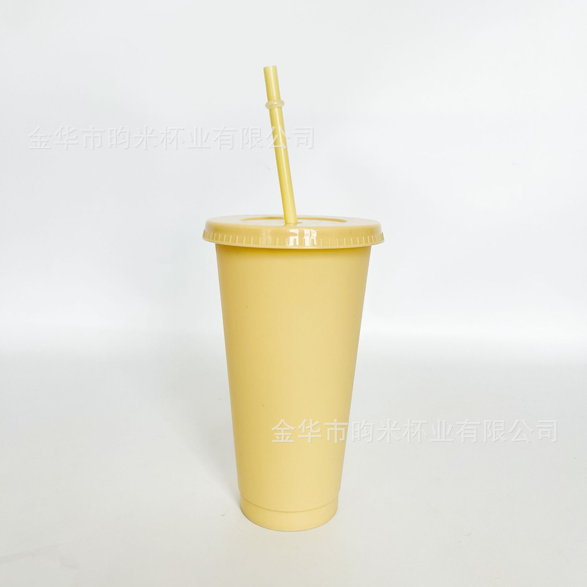 Transfronterizo PP color 24OZ taza de paja taza de té de leche de gran capacidad 710ML taza de plástico monocapa de color sólido se puede imprimir logotipo