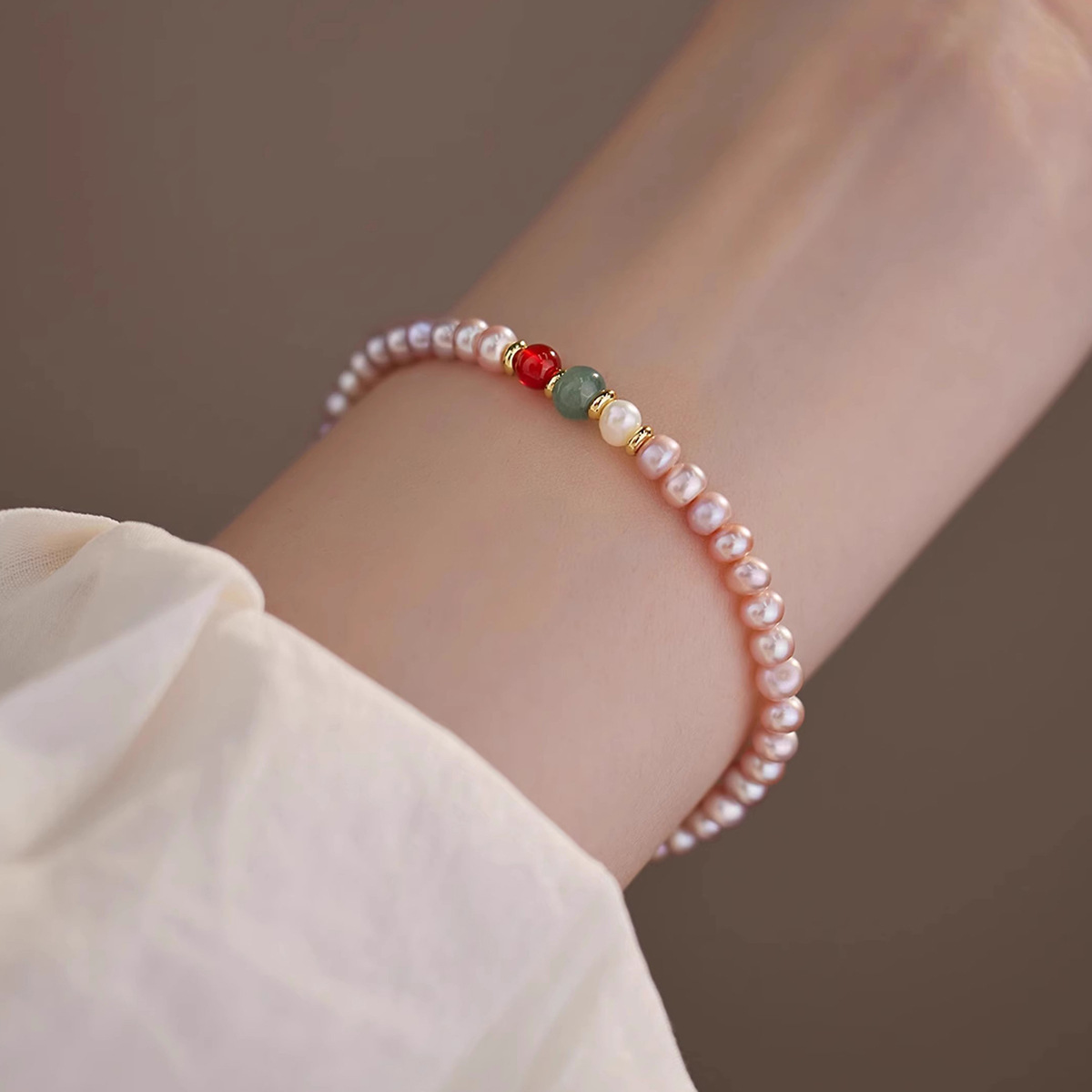 Alloy Natural Stone Freshwater Pearl Bracelets Retro Simple Style display picture 17
