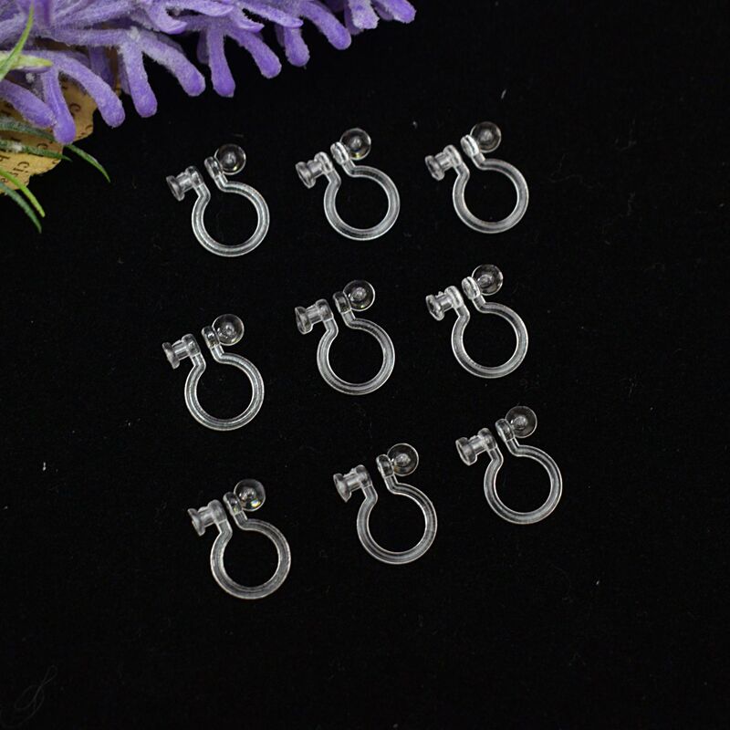 Painless ear hole transparent U-shaped resin ear pin environmental protection resin ear clip converter ear clip diy material