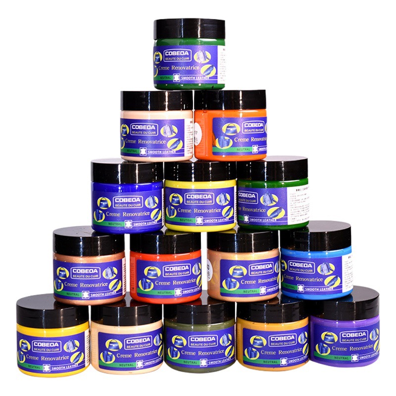 Venta directa de fábrica kangbida agente de coloración de cuero sofá bolsa de cuero para colorear zapatos de cuero de reparación de desgaste color suplemento crema