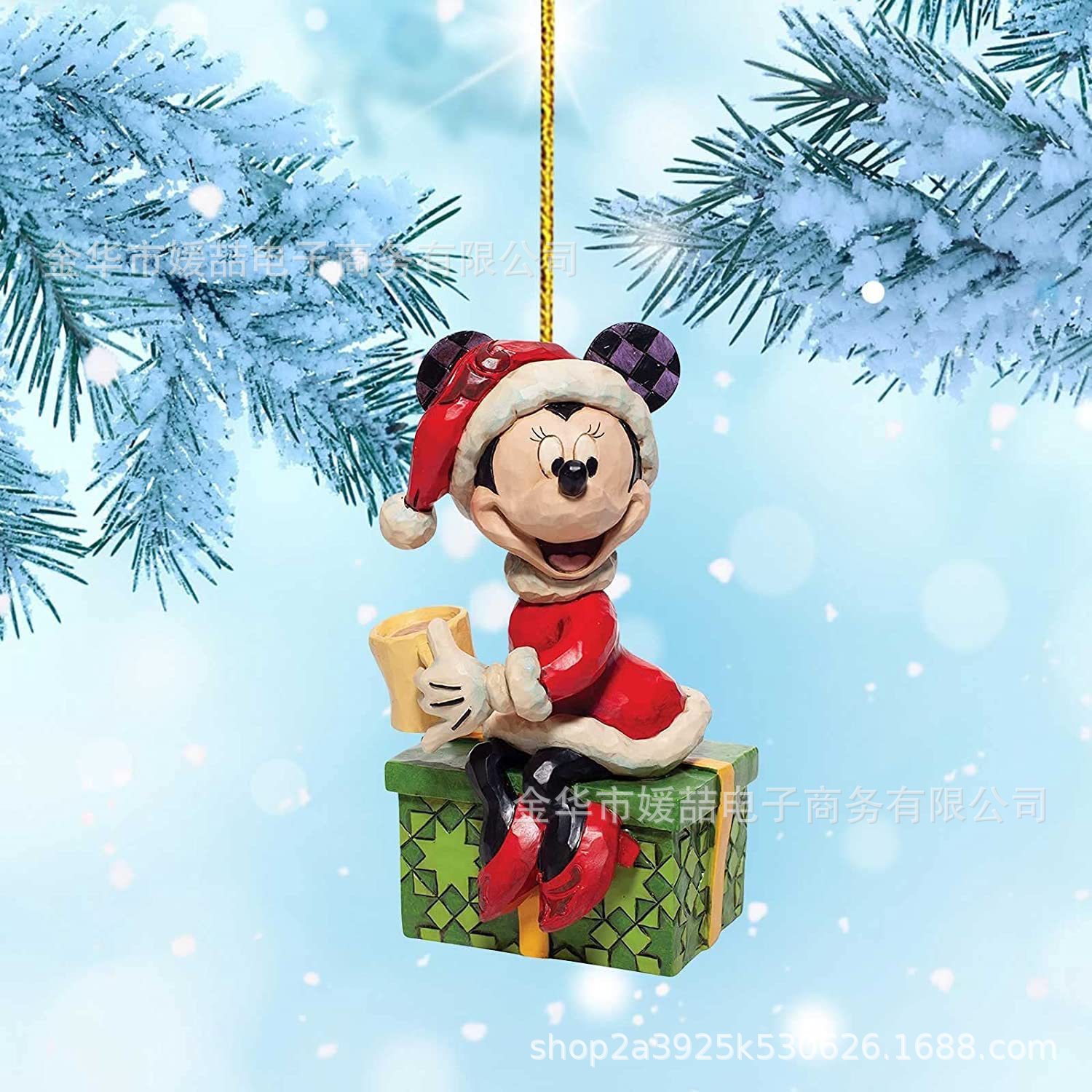 2022-23 Nuevos productos de dibujos animados acrílicos árbol de Navidad decoración colgante mochila de automóvil de Navidad colgante regalos image 9