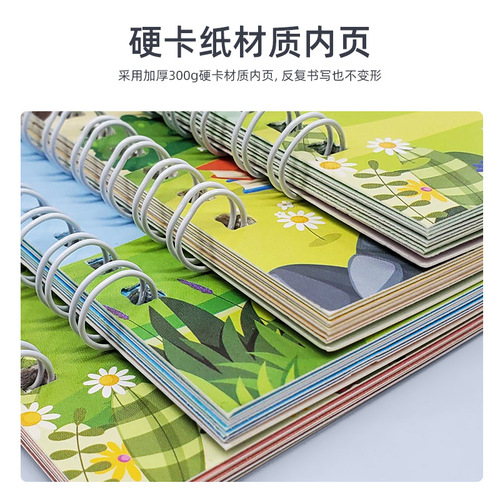 Cross-border English Version 3-6 Year Old Children's Grooved Calligraphy Student Handwriting Practice Book Copywriting Magic Calligraphy Practice Book Wholesale