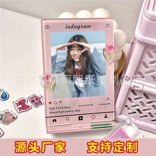 ins高颜值亚克力3寸人形立牌创意卡通动漫拍立得小相框摆件定制