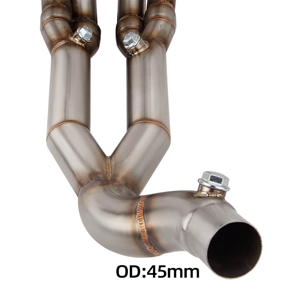 Motorcycle Exhaust Pipe Suitable for Yamaha Yzf R6 Front Integrated Stainless Steel Exhaust Pipe 17-24