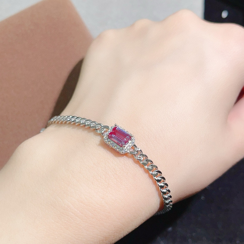 New European and American Color-changing Stone Bracelet Women's Silver Plated Real Gold High Color-retaining Niche All-match Alexander Color-changing Stone Bracelet