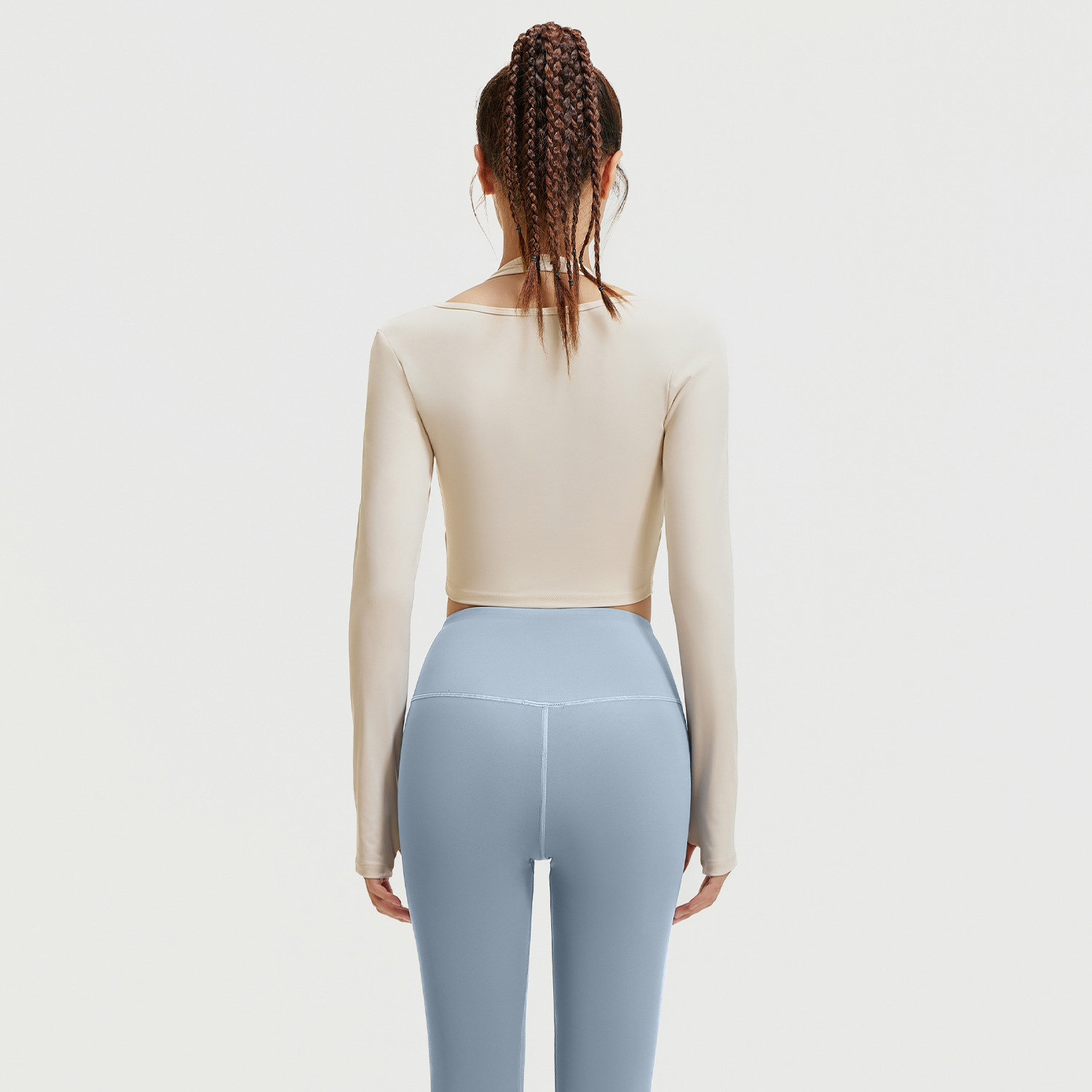 Juyitang falso de dos piezas Halter Top con almohadilla en el pecho traje deportivo de secado rápido transpirable Pilates yoga ropa de entrenamiento