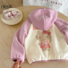 柠里女童摇粒绒外套春秋款新款小女孩宝宝秋冬季上衣儿童秋装衣服