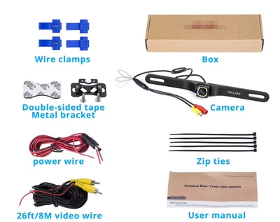 Lights 4 Lights Waterproof High-Definition Night | Vehicle camera - license-plate-12-light-set