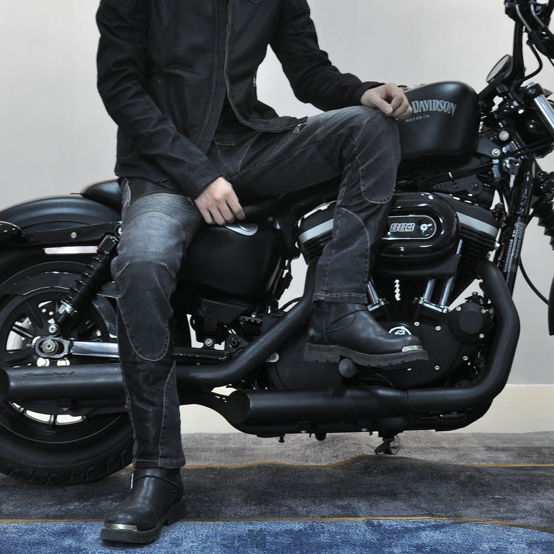 2022 nuevos pantalones vaqueros de la motocicleta de los hombres retro de verano de malla transpirable pantalones de montar a caballo fuera de la carretera pantalones anti-caída