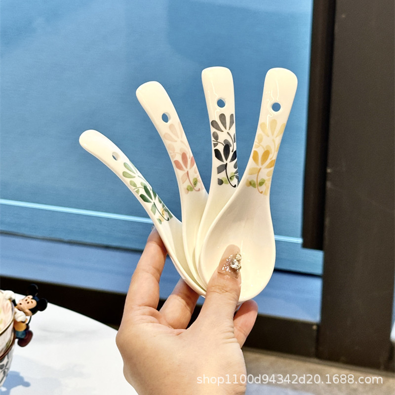 Wholesale ceramic spoon very good looking Spoon soup small spoon household spoon dessert spoon long handle big spoon Wholesale ceramic spoon very good looking Spoon soup small spoon household spoon dessert spoon long handle big spoon