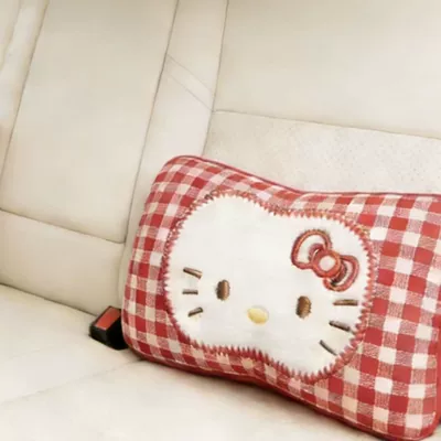 Headrest Headrest Pillow for Women, Cute - red-plaid-kt-one-pillow