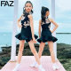 FAZ Summer Girls Latin Dance Online Celebrity Children's Practice Performance Practice Clothes Children's Performance Printed Dance Clothes