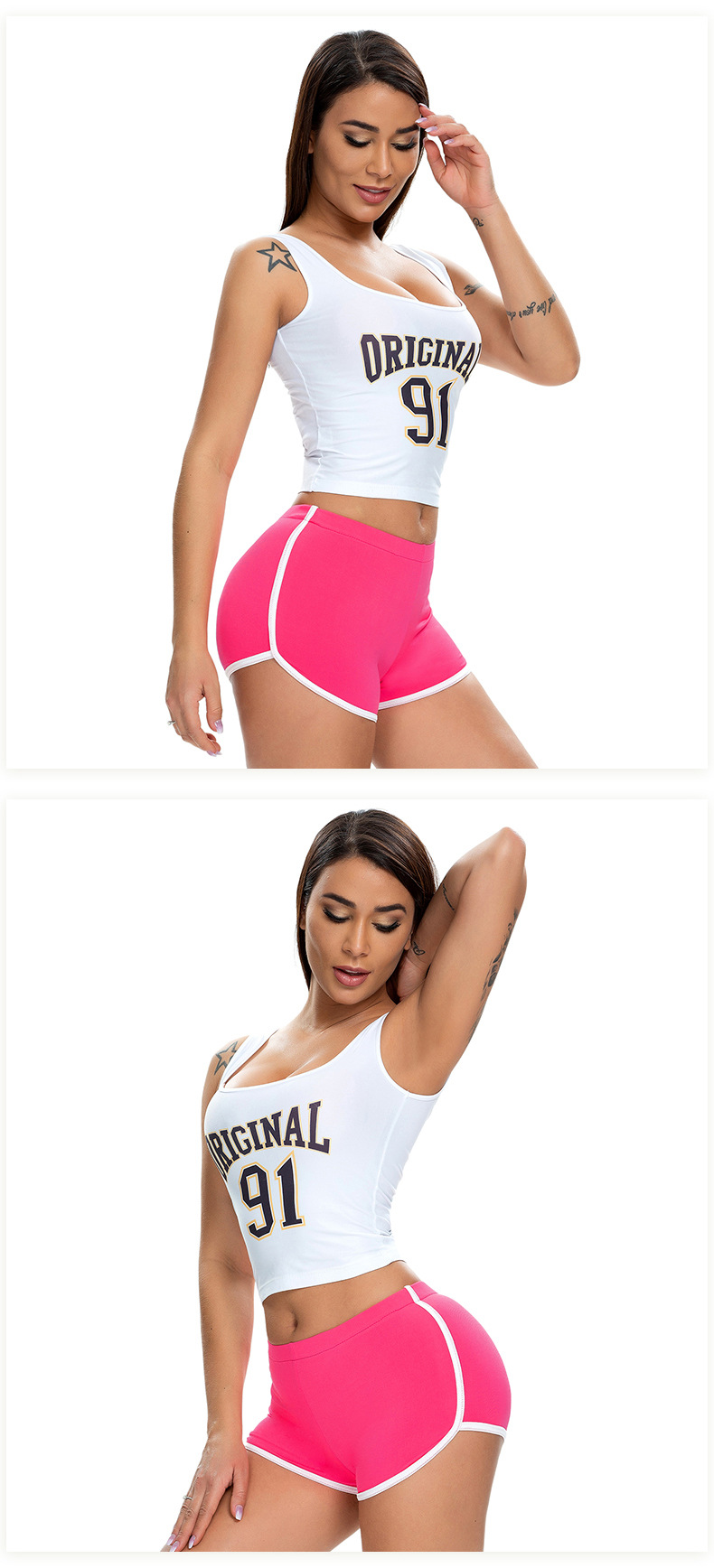 70g Weight Shorts Pants Length Polyester Fabric Type Mid Waist Waist Line Shorts Pants Type Daily Occasion Comfort Function Skinny Fit Type Solid Color Pattern Summer Season Women'S Gender Patchwork Design Sexy Style Women's Daily Sexy Solid Color Shorts Patchwork Shorts 无
