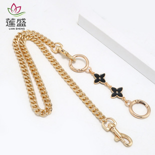 Bag Necklace Extended Chain Gold Plated Handmade DIY Four-leaf Clover Moon Camellia Adjusting Chain Buckle Tail Chain Accessories