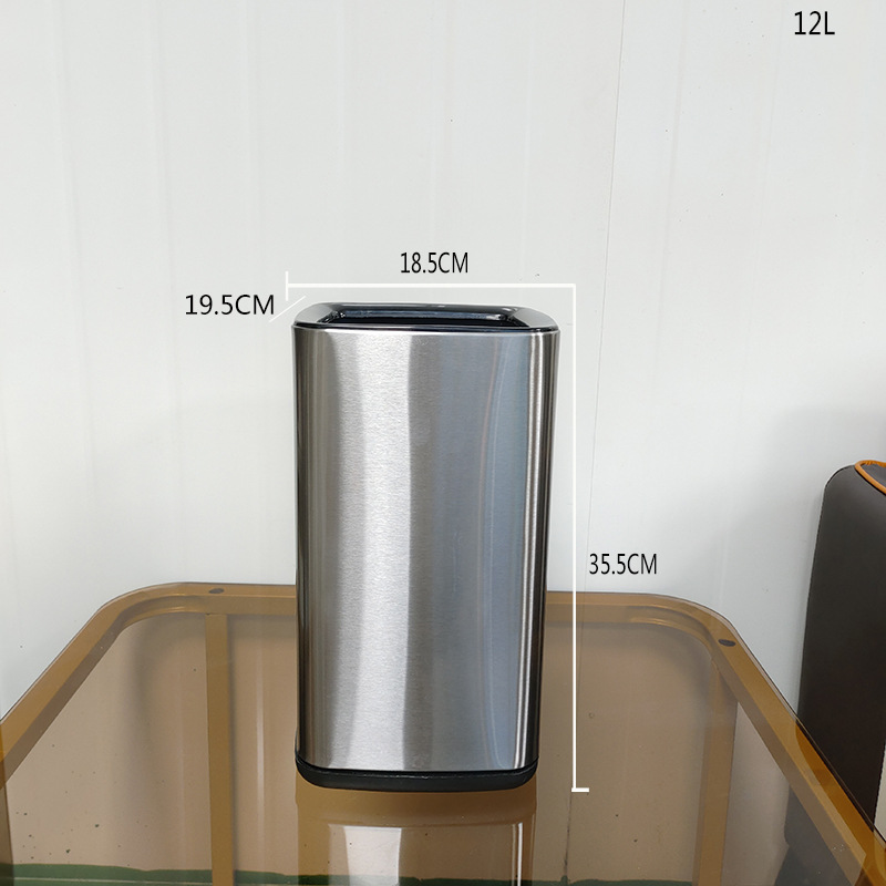 Gran capacidad cubo de basura Hotel sala de billar habitación de invitados hogar cesta de papel rectangular de almacenamiento de baño Cubo de cocina cubo redondo