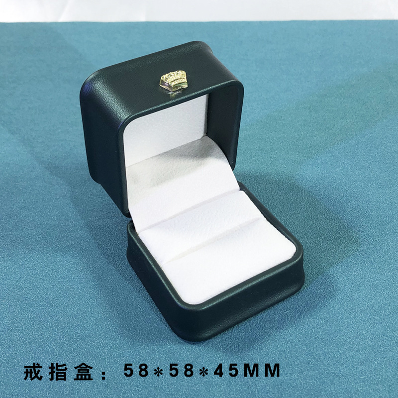 皇冠PU皮收腰珍珠耳钉盒珍珠饰品盒项链盒戒指盒手链首饰盒批发|undefined