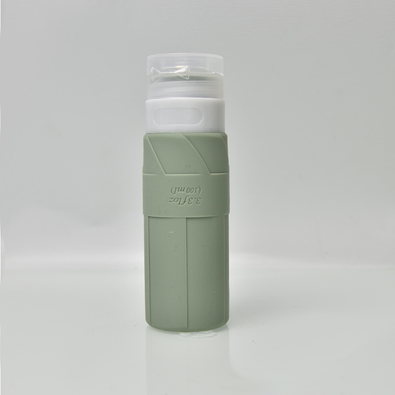 Botella de silicona de venta transfronteriza botella de transporte de viajes al aire libre botella de toner extrusible botella de cosméticos botella portátil