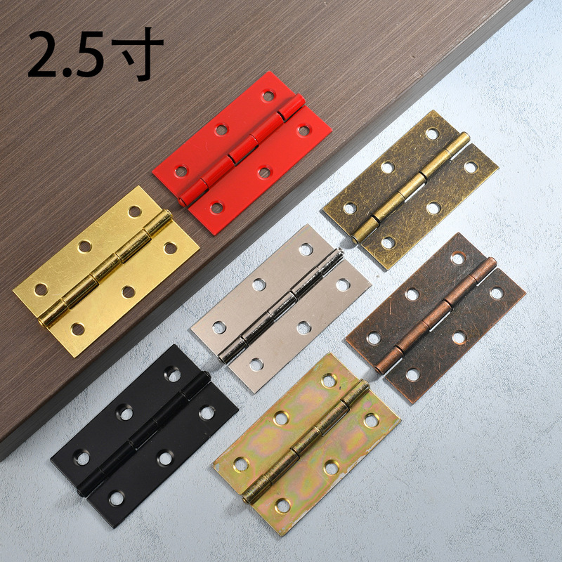 Jingmao 2.5 inch 6-hole antique hinge wooden box gift box flat hinge packaging accessories 60*36mm