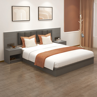 J8 Hotel Furniture B&B Guest Room Bed Standard Room Hanging Clothes Tv Cabinet Combination Full Set All-Season Board Hotel G3