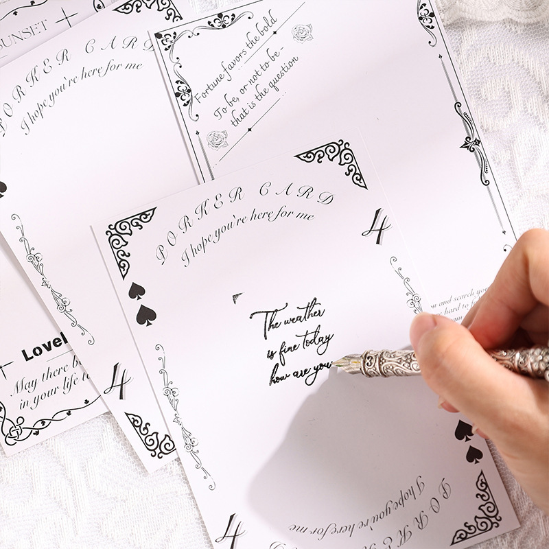 Cuaderno secreto de tinta no adhesivo Notebook DiDi Mensaje Tarjeta pequeña engrosada Mensaje en blanco y negro Mensaje tarjeta pequeña