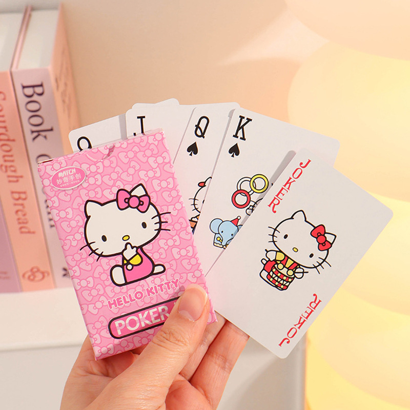 本物のサンリオかわいい漫画トランプ楽しいレジャーエンターテイメントメロディーハローキティゲームカード|undefined