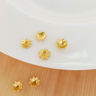 �ŷ������18K��ɫ����˽ǻ������껨ñ8mm�����Ƭ�ֹ�DIY�Ʒ