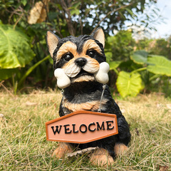 屋外シミュレーション歓迎牌犬像公園園林花園景観装飾彫刻樹脂工芸品置物