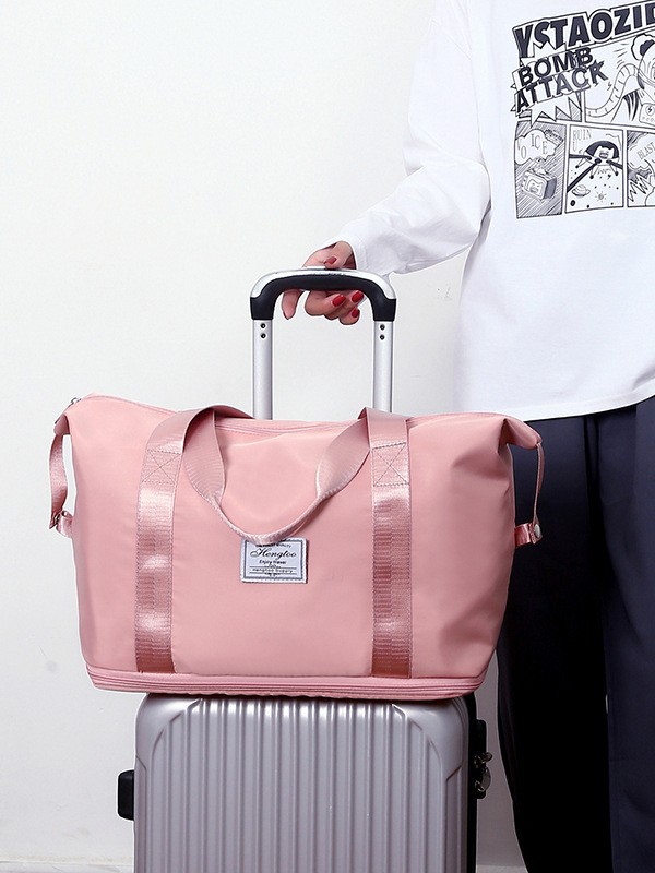 Nueva bolsa de almacenamiento impermeable transfronteriza mayorista Oxford expansión de gran capacidad portátil simple bolso de hombro deportivo