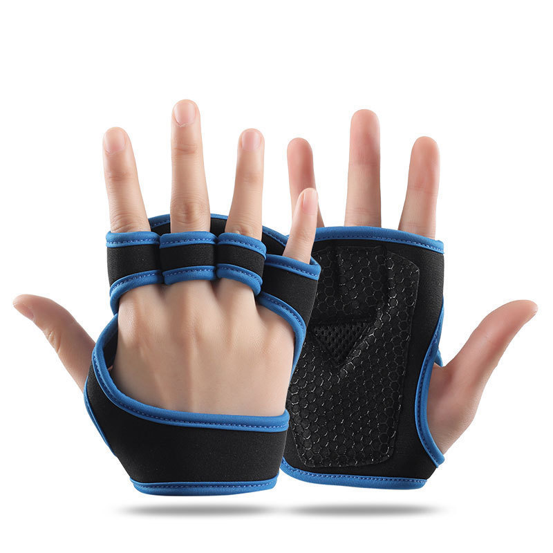 Guantes de fitness de medio dedo nueva primavera y verano para hombres y mujeres con mancuernas conducción transpirable al aire libre a prueba de sol deportes guantes de equitación