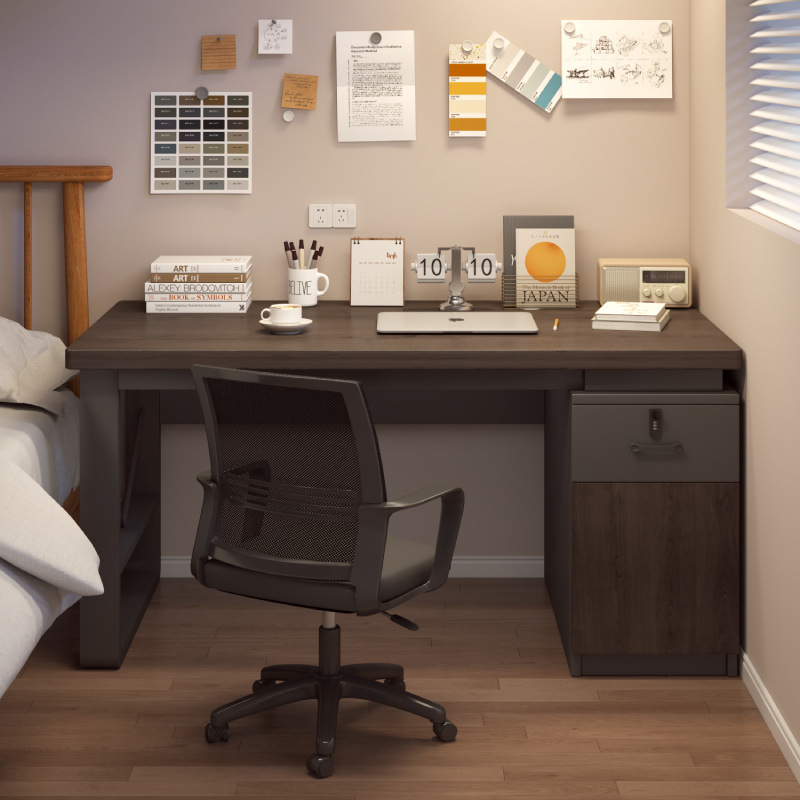 Computer Desk Bedroom Home Simple Lockable Drawer Office Desk 2025 New Single Writing Desk Workbench