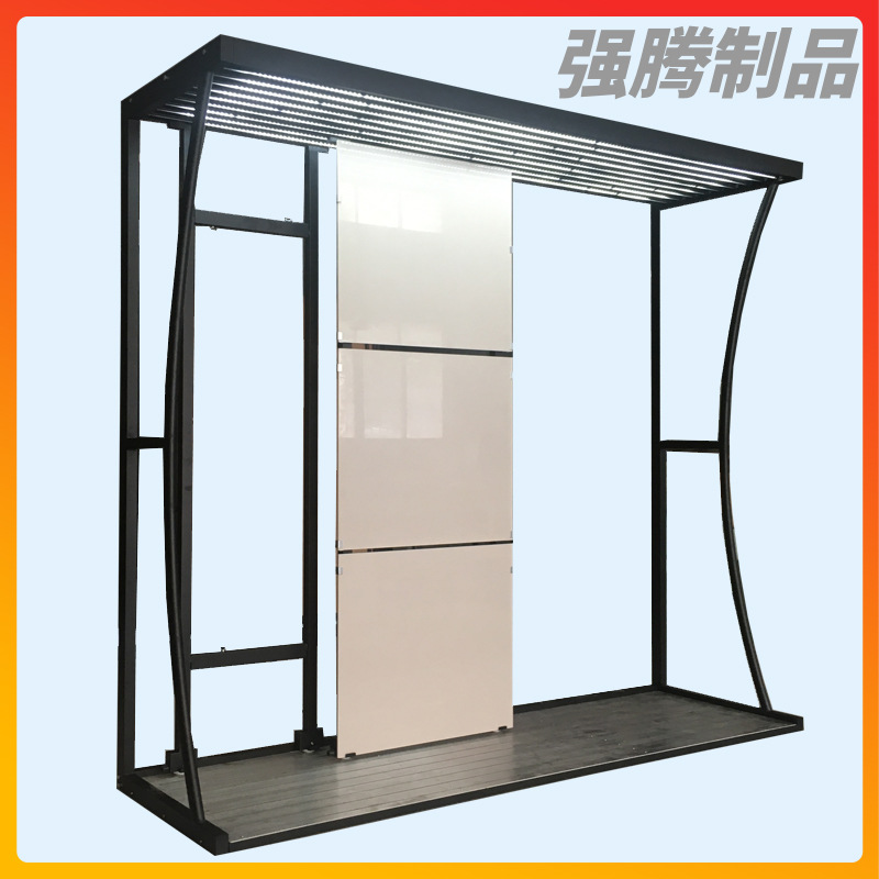 木地板岩板展示架 大砖大板瓷砖推拉式展柜 床垫样品架大理石石材
