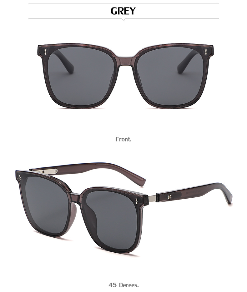 Fashion Big Frame Geometric Simple Same Solid Color Men's Sunglasses display picture 3