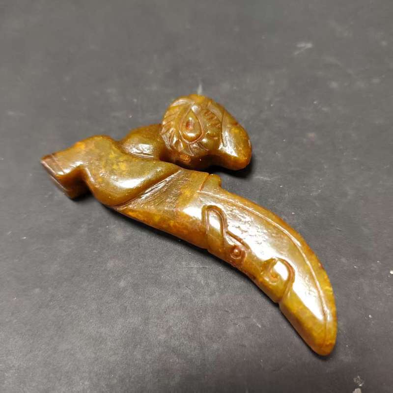 批发仿古做旧岫玉工艺品手把件摆件龙凤玉佩宫廷定型盒批发直播私|undefined