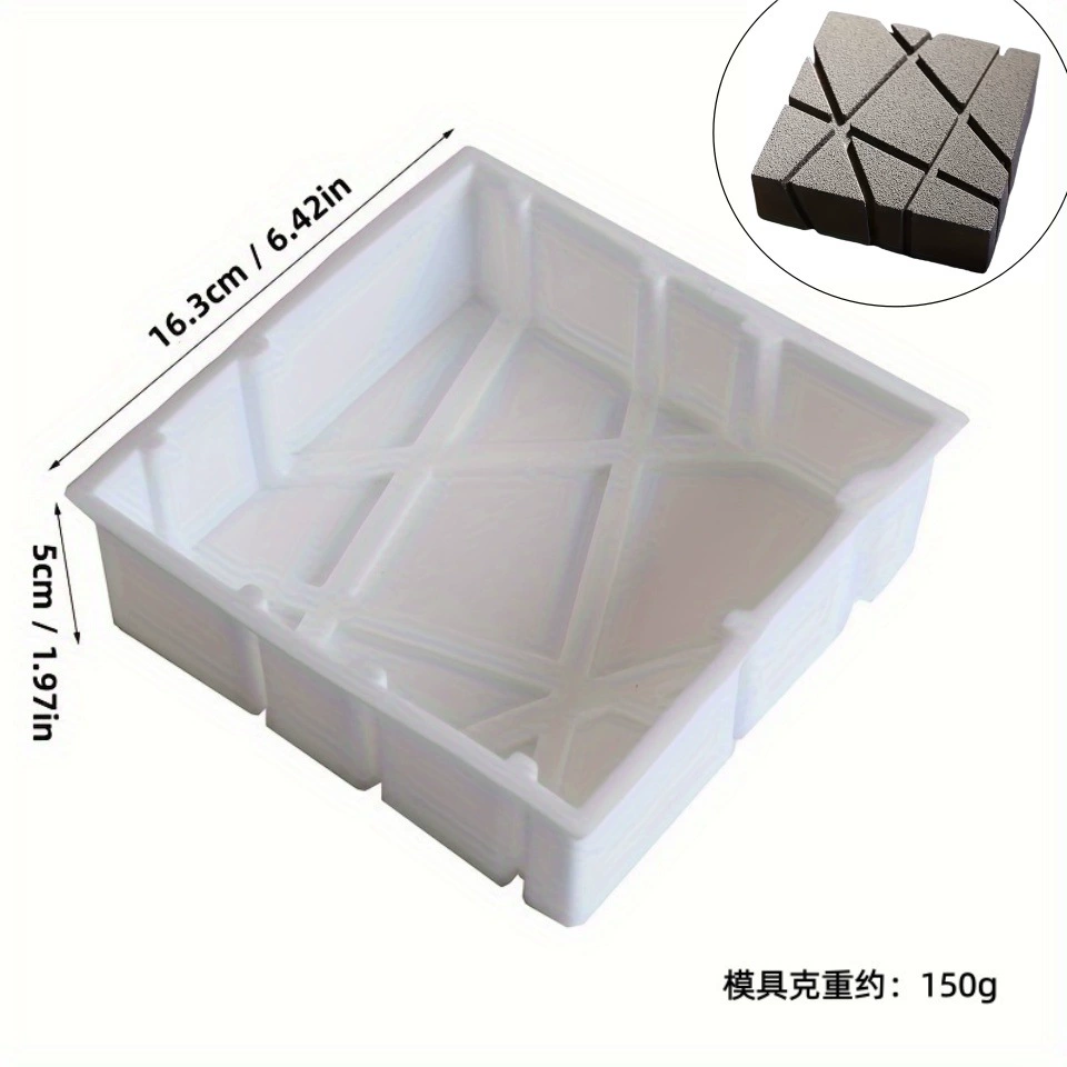 Silicone mousse mold Italy, white 21×21×4 cm, food-grade flexible baking tray