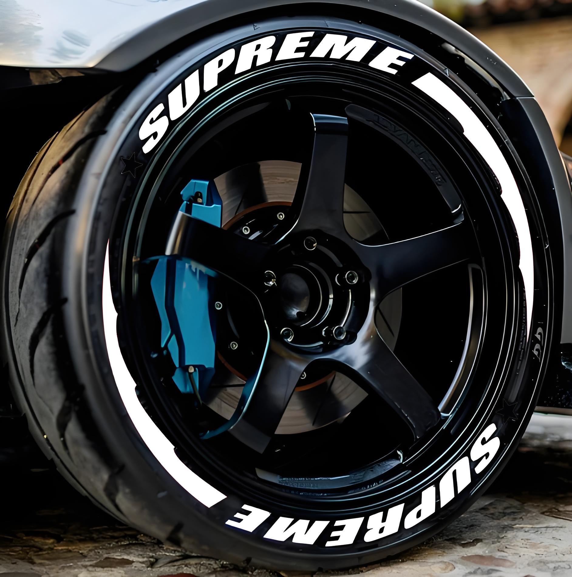 화이트 SUPREME+화이트 늑대 이빨