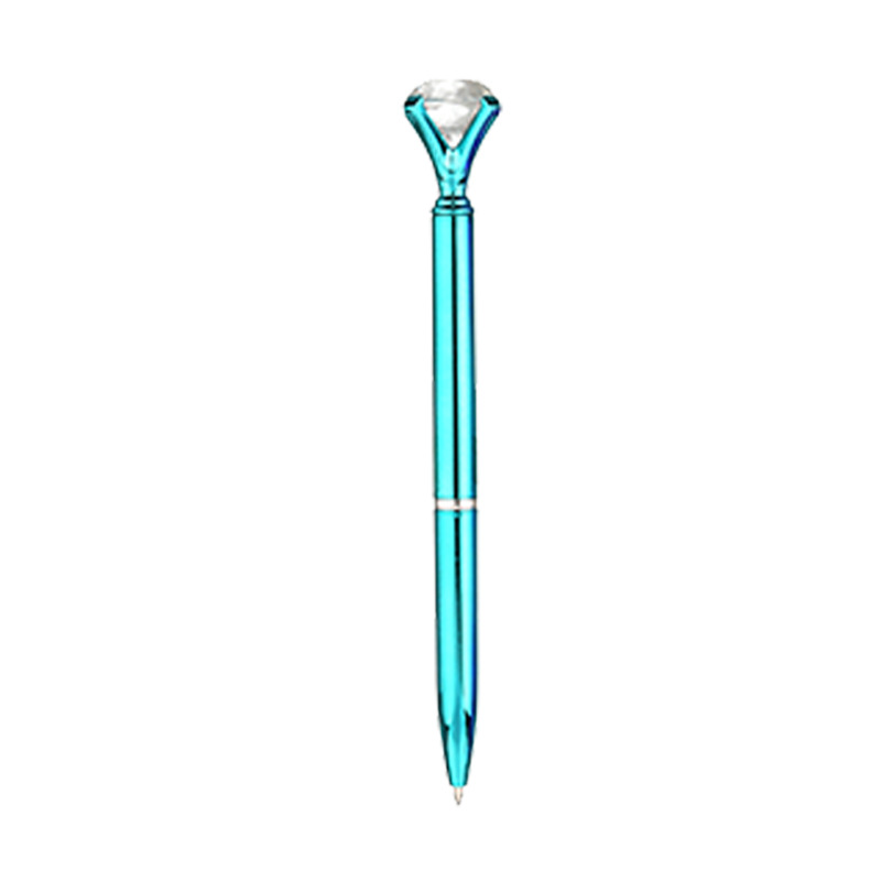 Pluma de diamante creativa personalizada de textura metálica pluma de bola logotipo imprimible bolígrafo de firma de bolígrafo publicitario de regalo para estudiantes
