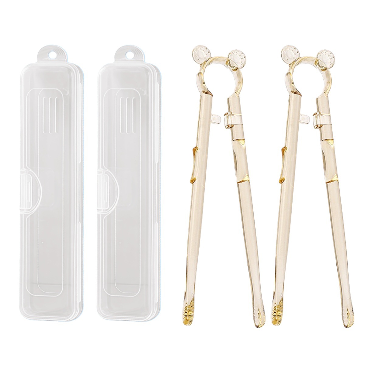 [2 pairs + 2 storage boxes] bear training chopsticks