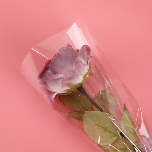 Factory direct sales transparent cellophane roll dustproof and waterproof printing high transparency flower wrapping paper floral bouquet package flower materials