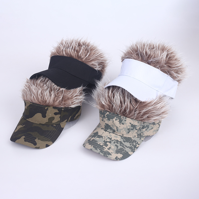 European And American Personality Camouflage Wigs Baseball Caps Wholesale display picture 2