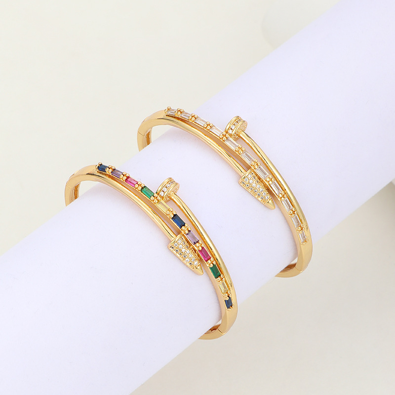 Brand elegant fashionable geometric design square bracelet with…