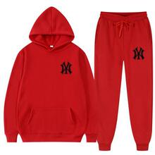 跨境一件代发套装运动服连帽运动衫拉绳裤男性运动情侣跑步2件套