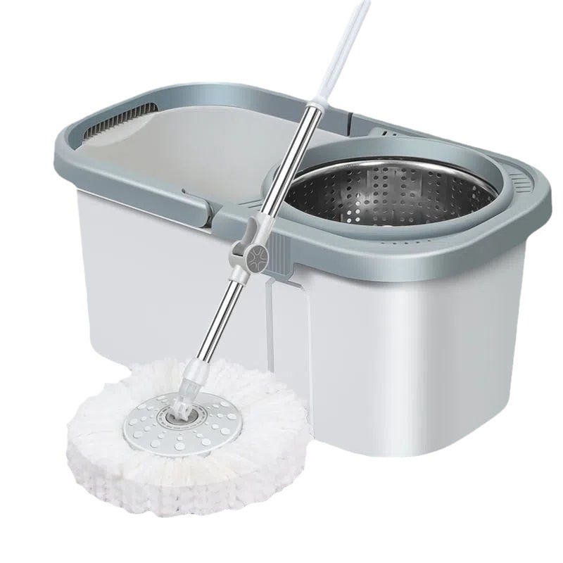 Fregona giratoria de doble accionamiento, lavado automático a mano gratuito para el hogar, una limpieza de fregona 2024, nuevo artefacto de fregona perezoso