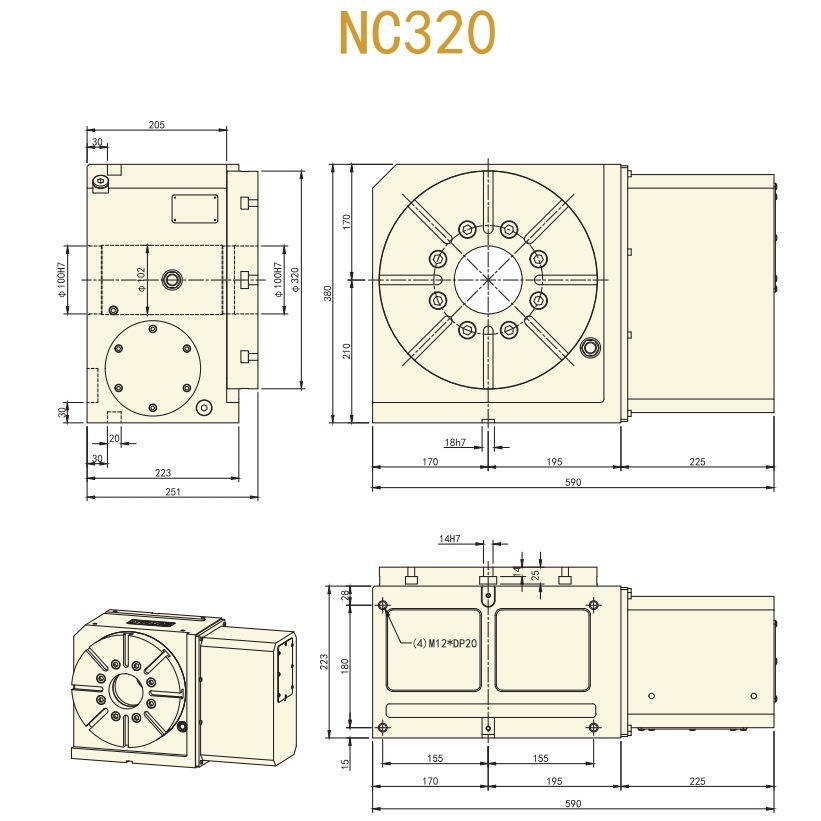 古田NC320四轴转台数控滚次凸轮回转工作台凸轮滚子转台厂家直销