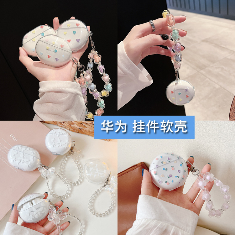 New Huawei Freebuds 5i/6i/Pro3/4E Headset Protective Case Pendant Simple Soft Case Wireless Blue