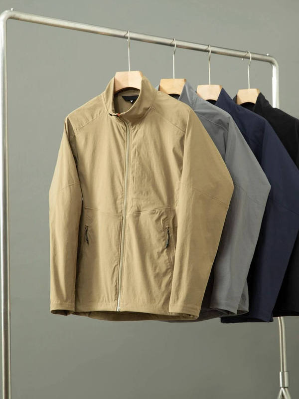 [Niaojia~Sj Series/3D Vertical Cutting + Water Repellent] Spring and Autumn Men's Outdoor Jacket Stand Collar Elastic Soft Shell Jacket