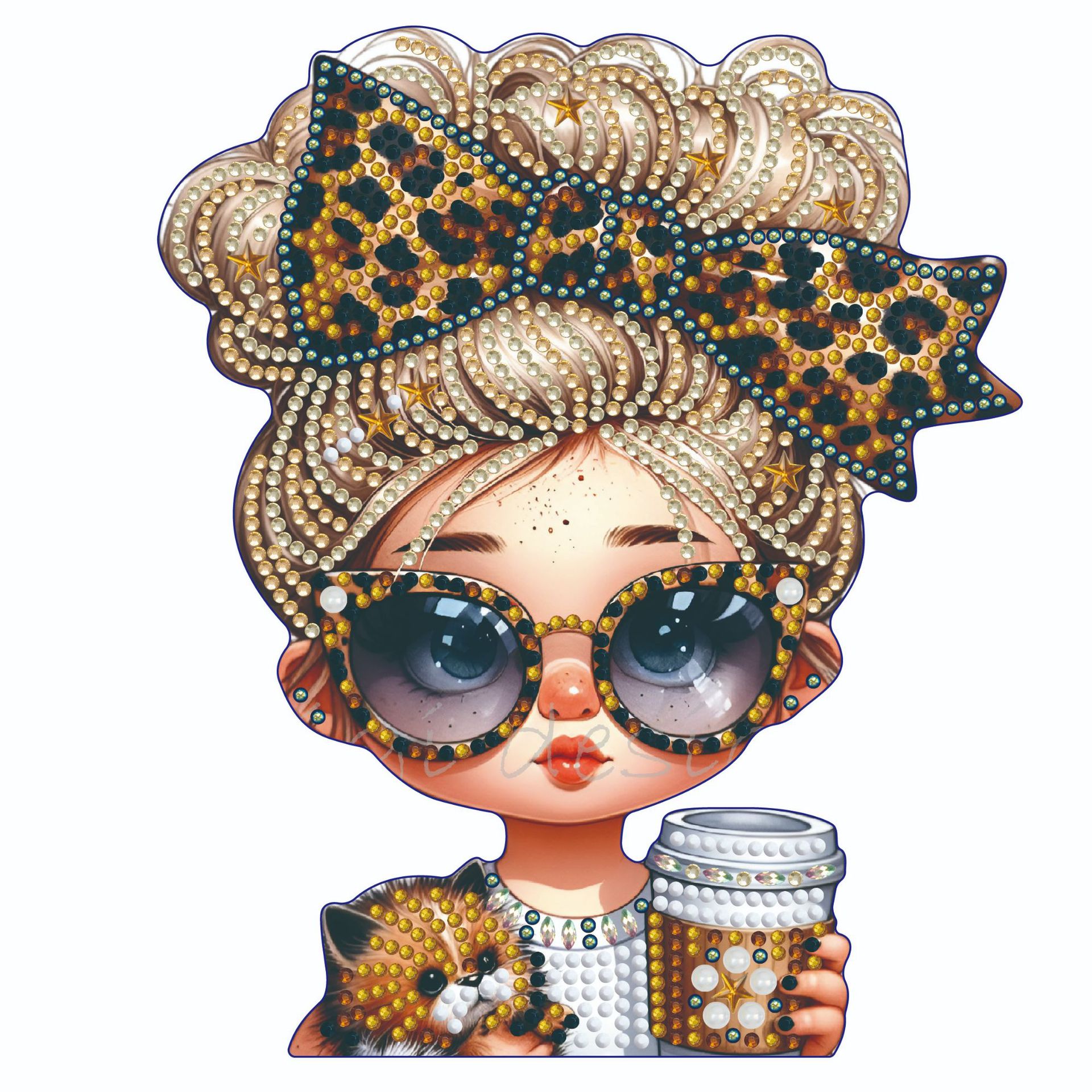 Diamante de bricolaje hecho a mano transfronterizo dibujo punto diamante 5D placa de yeso tridimensional adorno de juguete dinosaurio dibujos animados pintura infantil