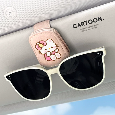 Car Sun Visor Car Glasses Clip Card Bill Storage Clip Car Dual-Use Sunglasses Car Hanging Glasses Case Holder (Car Glasses Clip/Bill Clip) - pink-pink-skirt-kt